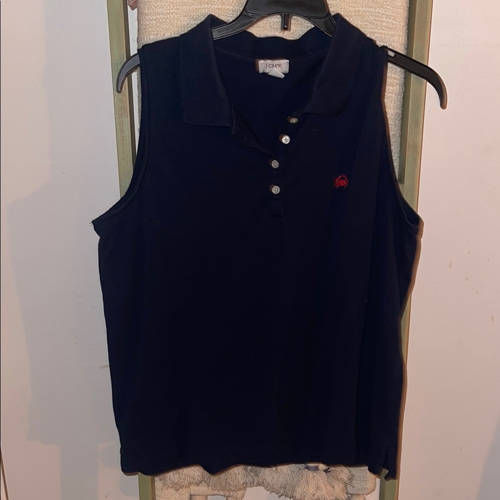 J. Crew navy Sleeveless Polo Top